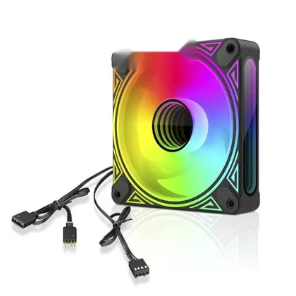Fan Case Coolmoon DM1 ARGB Reverse | Đen, gió ngược (Sync main)