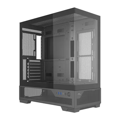 Thùng máy hồ cá SAMA V43E (Chưa kèm Fan) | F-ATX, Mặt kính, Đen