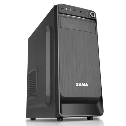 Thùng máy văn phòng SAMA M1 | Micro-ATX / ATX, Đen
