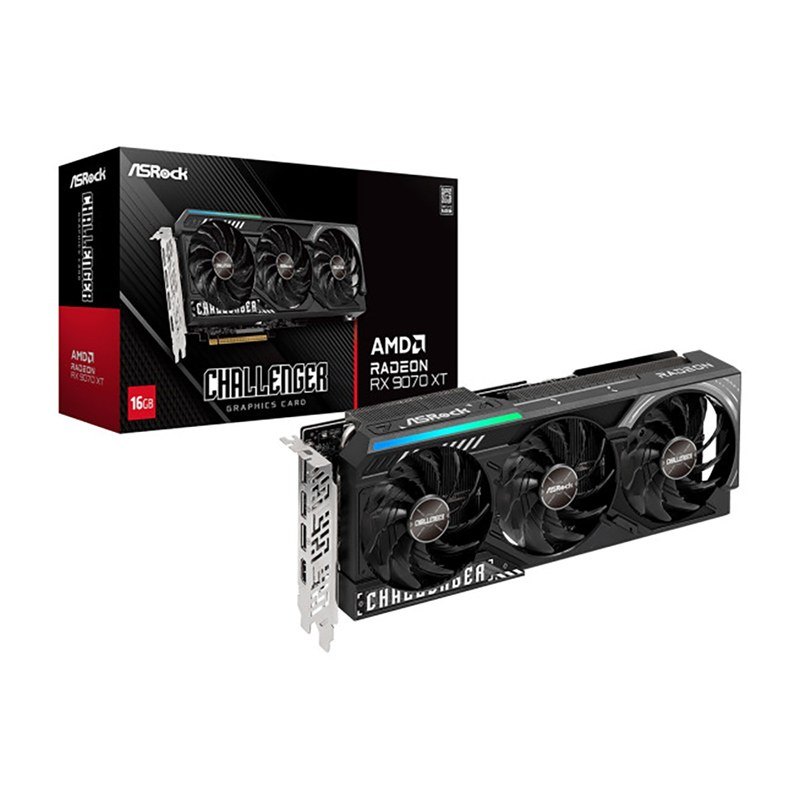 Card màn hình ASRock RX 9070 XT Challenger 16GB OC – AMD RDNA 4 GDDR7