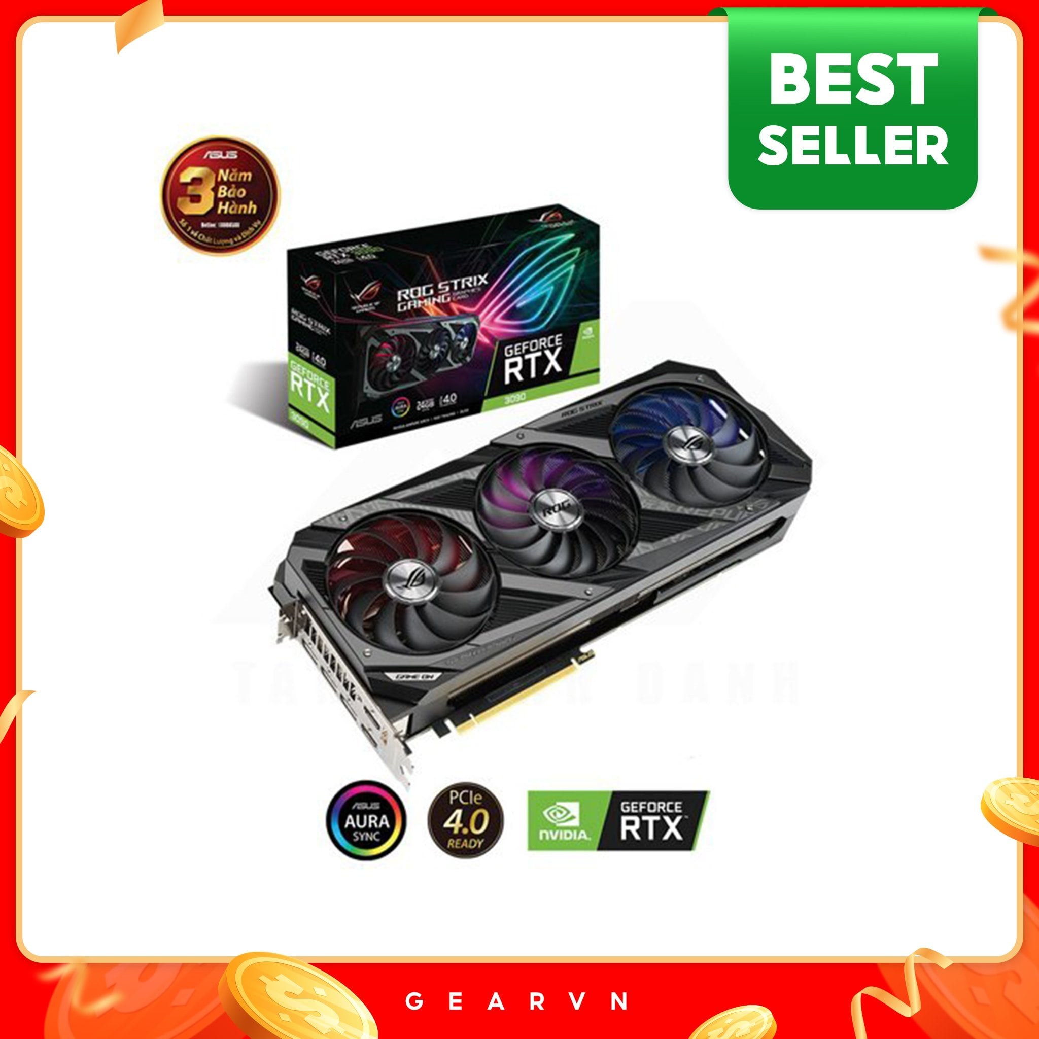 Card màn hình cũ ASUS RTX 3090 rogstrix