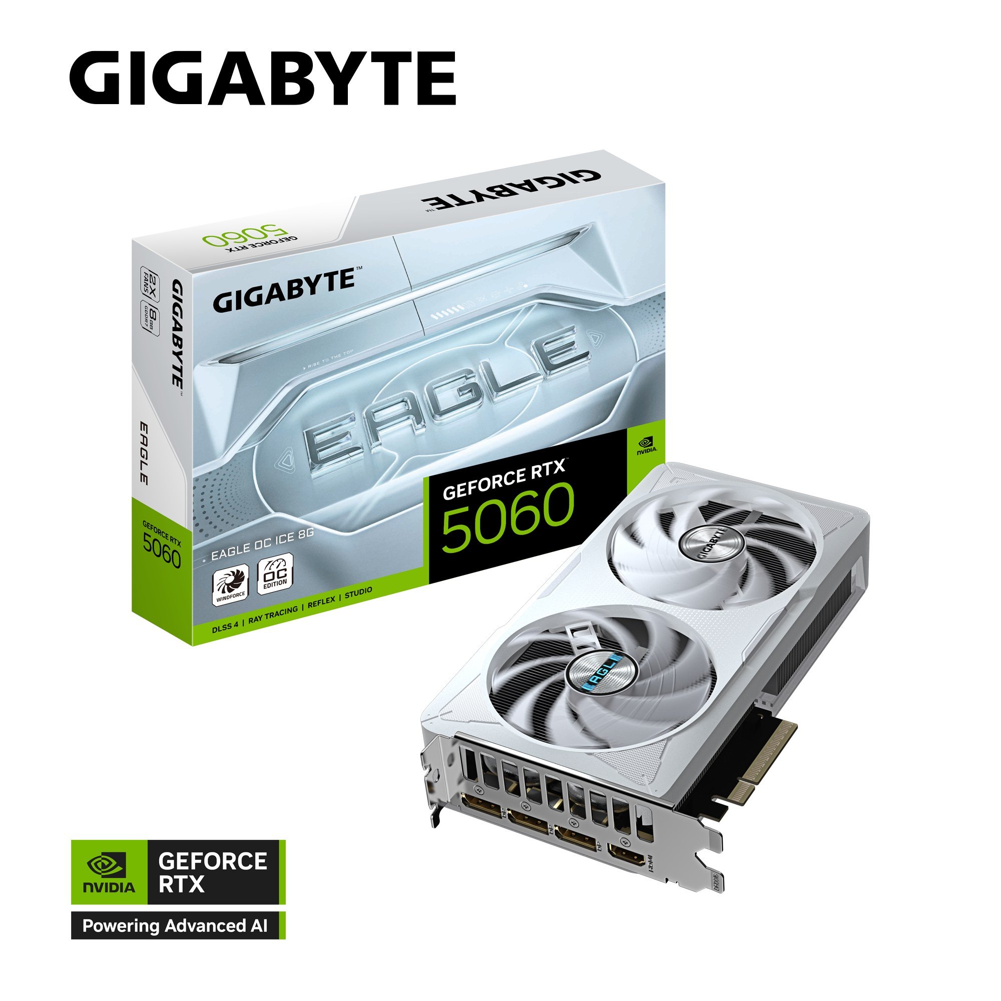 Card màn hình Gigabyte RTX 5060 Eagle Ice OC 8GB GDDR7 PCIe 5.0