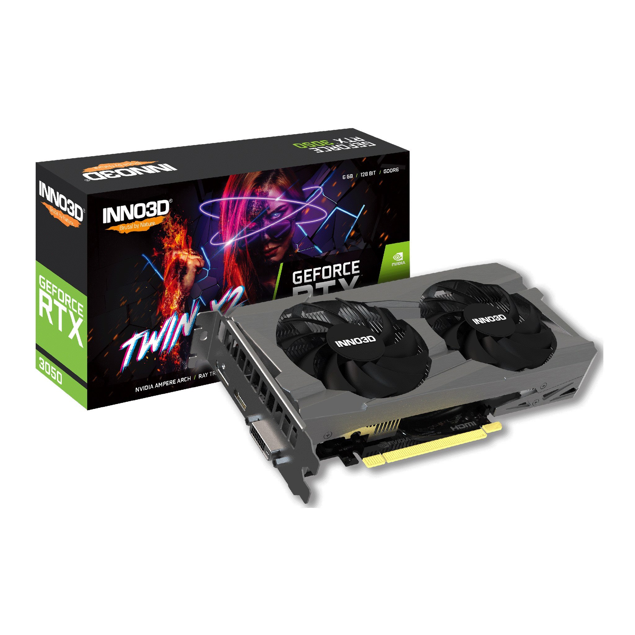 VGA INNO3D RTX 3050 6GB TWIN X2 V2 chiến game 1080p