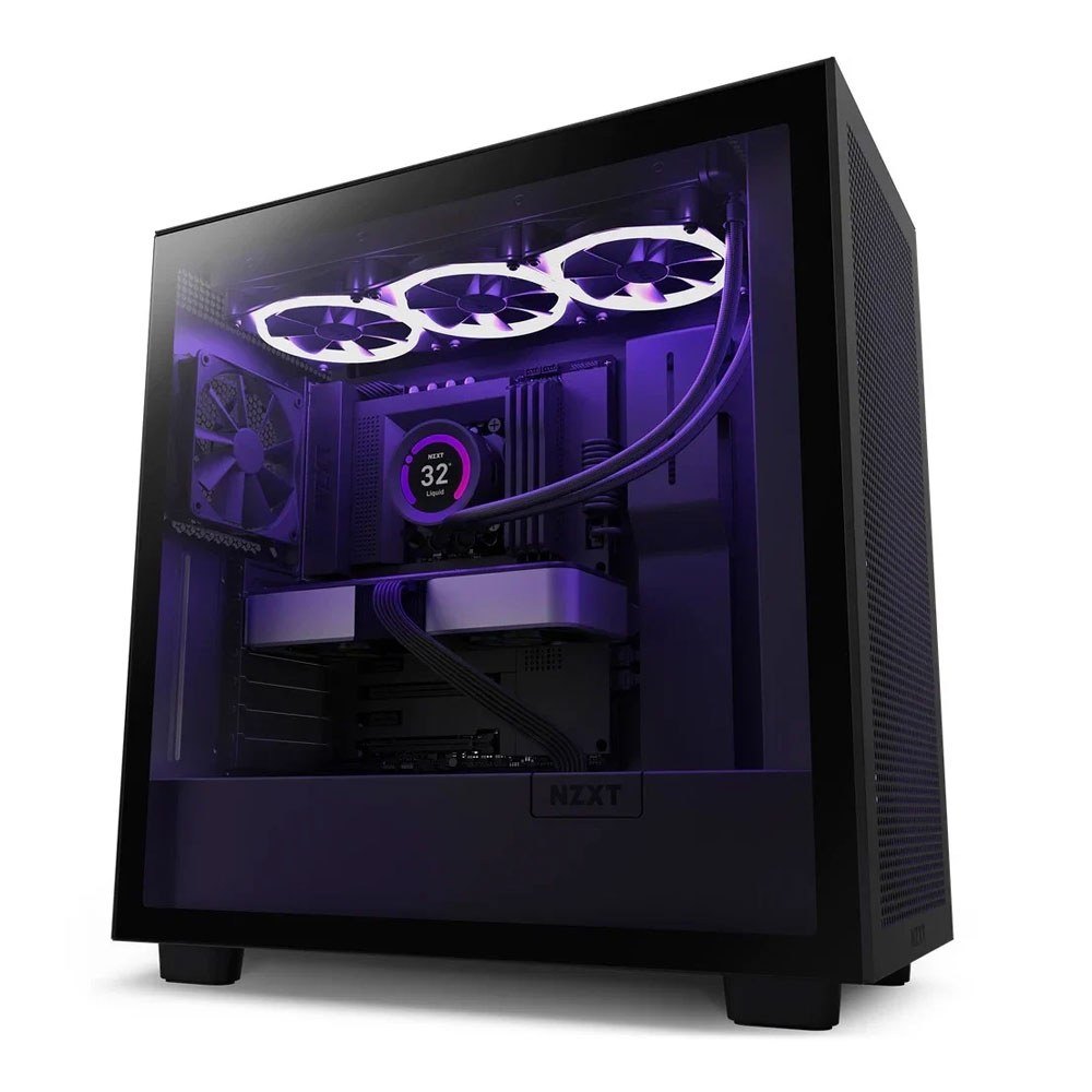 Vỏ Case NZXT H7 Flow RGB Black airflow tốt layout rộng