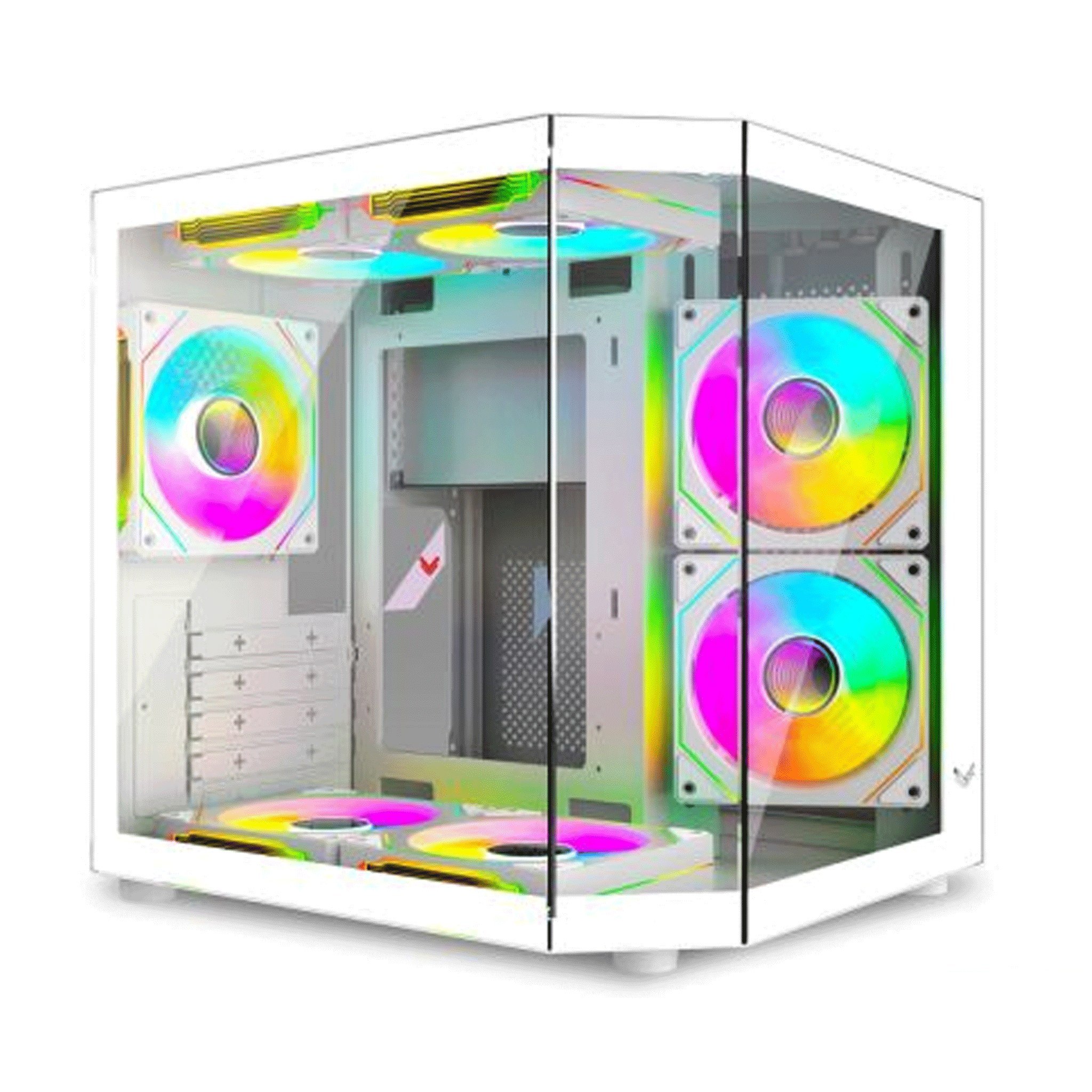 Vỏ case VSP X8 Trắng hồ cá gaming ARGB