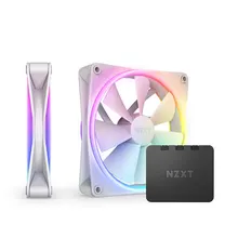 Bộ 2 fan NZXT F140 RGB DUO Twin Pack | Trắng, kèm hub