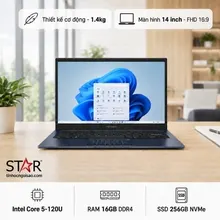 Laptop ASUS Vivobook 14 X1404VAP-V14.C58256 | Core 5-120U, 8GB DDR4, SSD 256GB NVMe, 14" FHD IPS-level 60Hz, Intel UHD Graphics, Quiet Blue