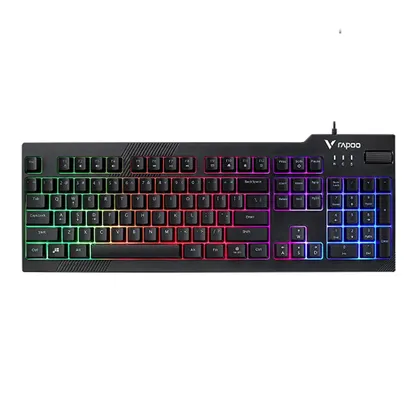 Bàn Phím Giả Cơ V50s Đen Led Rainbow 104 Phím