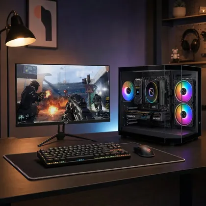 Bộ PC Gaming  Ryzen 5 5500 | RAM 16GB | RX 6500  | Màn Hình 24in