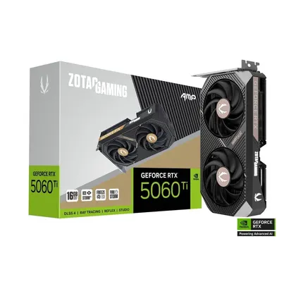 Card màn hình ZOTAC GAMING GeForce RTX 5060 Ti 16GB AMP GDDR7 (ZT-B50620F-10M) | 4608 CUDA, 2632MHz, IceStorm 2.0