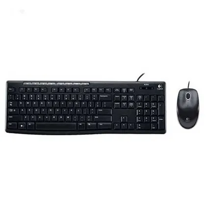 Combo Phím Chuột Logitech MK200 Chính Hãng (Đen)