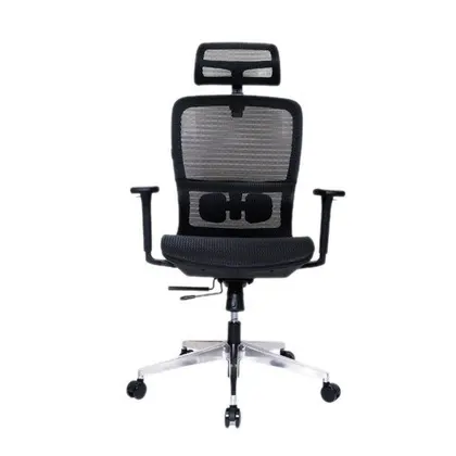 Ghế công thái học GAMI LUM2 | Đen, 150kg, Chân xoay, tay 3D, Lưng lưới
