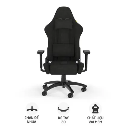 Ghế Gaming TC100 RELAXED Fabric Đen (CF-9010051-WW)