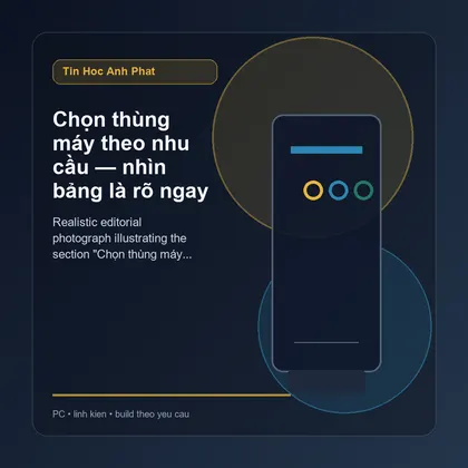Chọn thùng máy theo nhu cầu — nhìn bảng là rõ ngay