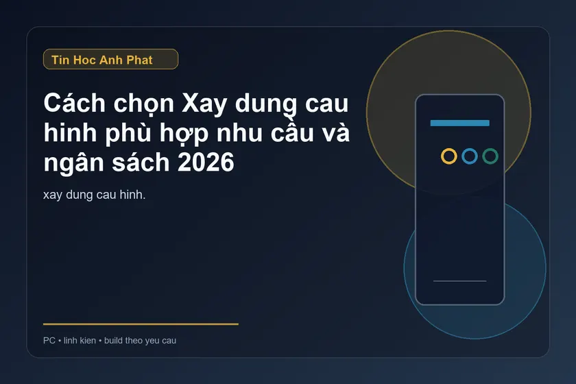 Xây dựng cấu hình PC theo nhu cầu và ngân sách 2026